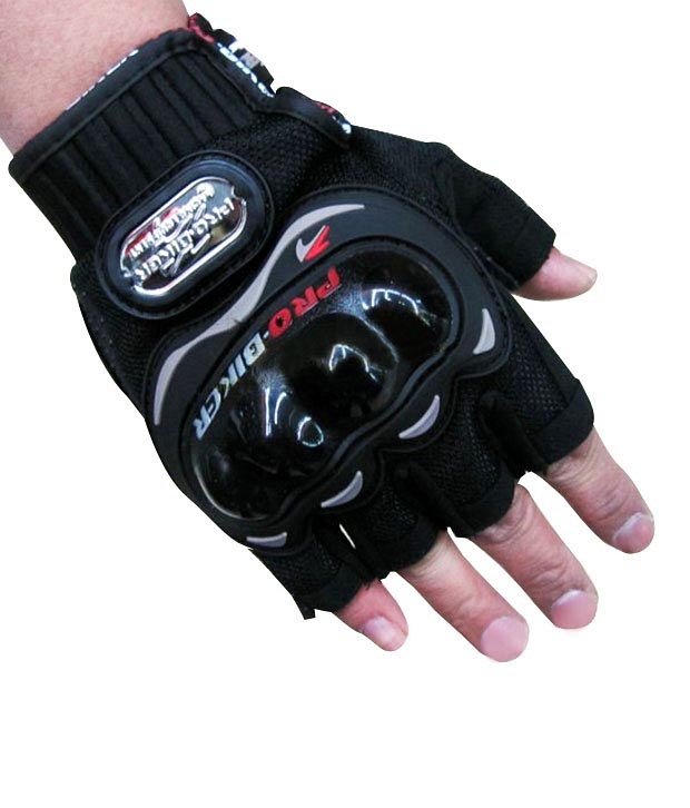 Buy Pro Biker Riding Hand Gloves Half 