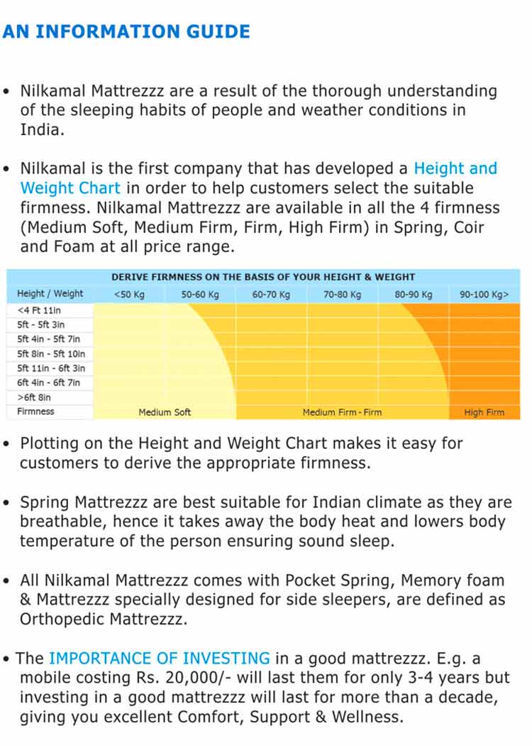 nilkamal prem mattress