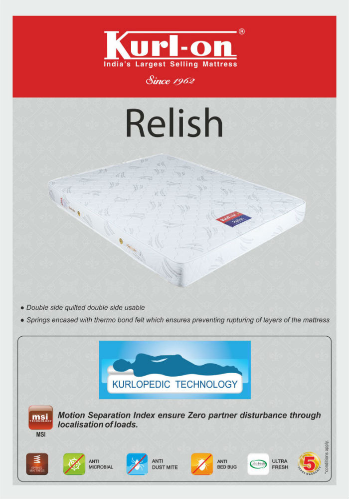 kurlon relish pocket spring mattress