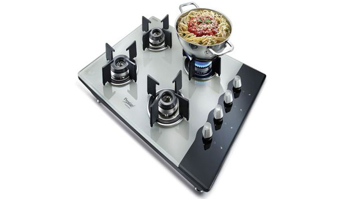 prestige hob top glass automatic gas stove