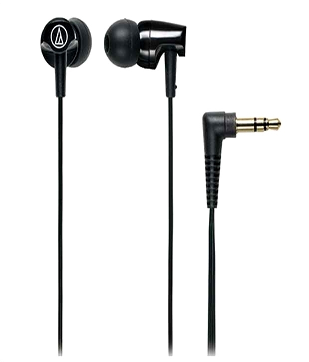 Audio Technica ATHCLR100 In Ear Earphones (Black) Without
