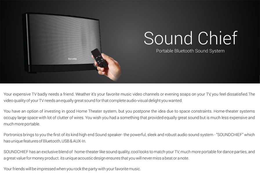 portronics sound chief