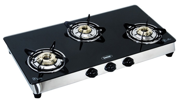 Suntop 3 Burner Glass Top Gas Stove Price in India - Buy Suntop 3 ...