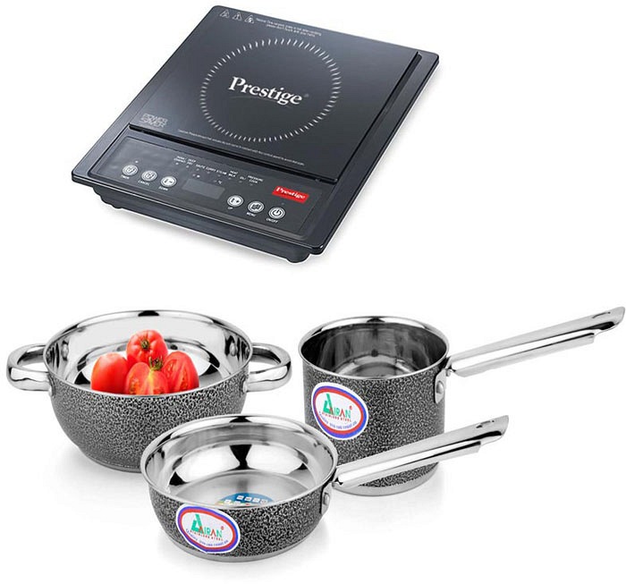 prestige induction bottom cookware set