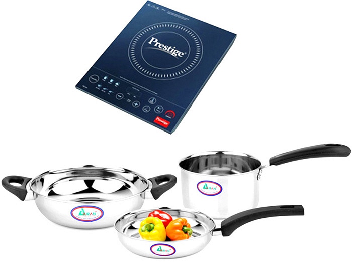 Prestige PIC 6.0 v2 Induction Cooker and Induction Friendly Cookware 3