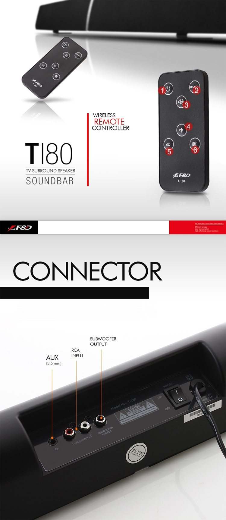 f&d t 180bt soundbar