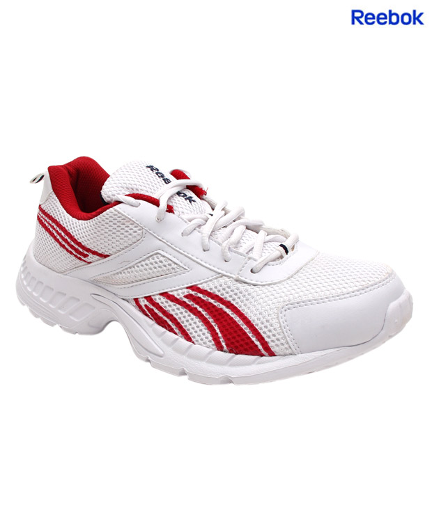 Reebok Enthusiastic White & Red Sports Shoes of rs2999@1599